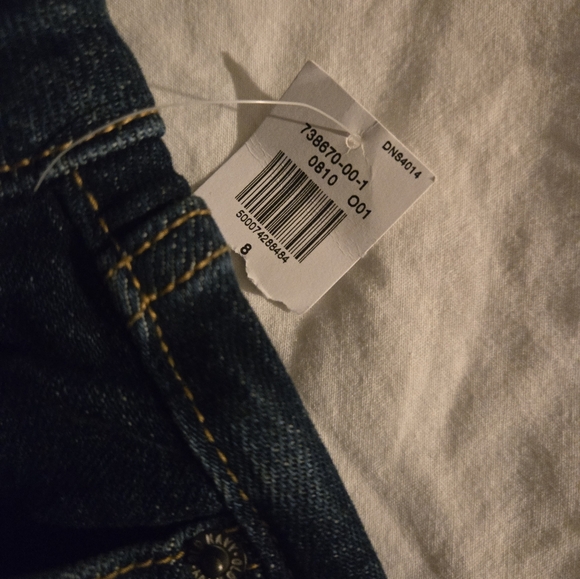 Old Navy Jeans Size 8 Tall Curvy O.G. Straight Secret Slim High Rise Raw Hem NWT - Picture 6 of 7